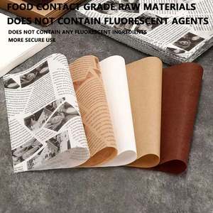 Papier alimentaire résistant à la graisse, imprimable en flexographie, pour emballer gâteaux, pains, hamburgers, papier PE enduit pour emporter - Product Image 4