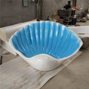 Silla Decorativa <span class=keywords><strong>de</strong></span> <span class=keywords><strong>Resina</strong></span> con Forma <span class=keywords><strong>de</strong></span> Concha Marina, Sofá Grande <span class=keywords><strong>de</strong></span> Fibra <span class=keywords><strong>de</strong></span> Vidrio con Diseño <span class=keywords><strong>de</strong></span> Concha Marina <span class=keywords><strong>para</strong></span> Eventos Temáticos Oceánicos y Cabinas <span class=keywords><strong>de</strong></span> Fotos - Product Image 3