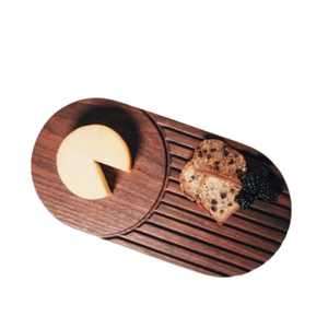 Custom Coffee Tea <b>Table</b> Serving Platter Dark Brown Serving <b>Tray</b> For Fruits Food <b>Wood</b> <b>Tray</b> with Side Handle - Product Image 6