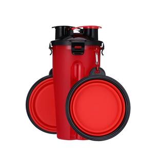 Botella de Agua y Comida para Mascotas 2 en 1 con Logotipo Personalizado y Tazón Plegable para Exteriores - Product Image 2