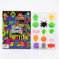 Calendrier de l'Avent Funky Frights Halloween 2026 : Boîte Cadeau Compte à Rebours avec 13 Mini Squishies à Remontée Lente – Idéal pour les Fêtes