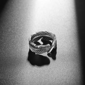 SA1097เครื่องประดับแหวนขนนกแบบธิเบตแหวนสีชมพูสำหรับผู้ชาย - Product Image 3