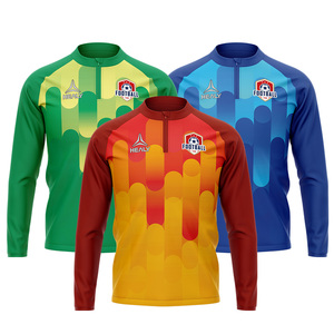 Conjunto de fútbol con cremallera Chaqueta de sublimación impresa deportiva - Product Image 1