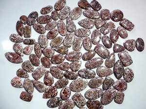 Piel de leopardo natural jaspe cabujón piedra preciosa de cuarzo suelta gema semipreciosa para la fabricación de joyas - Product Image 4