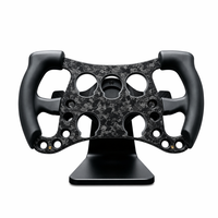 Volant de course F1 professionnel pour simulateur de course, face en fibre de carbone forgée, compatible avec Fanatec / Logitech