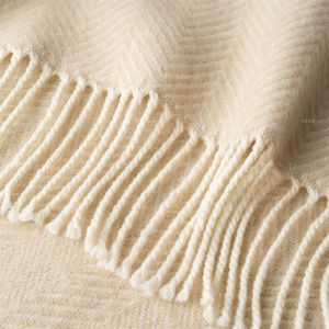 Couverture en tissu tissé <span class=keywords><strong>Chevron</strong></span> solide avec longues franges, motif chevrons, 100 % polyester, pour canapé, vente en gros d'usine OEM - Product Image 4