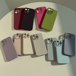 เคสโทรศัพท์ซิลิโคนดีไซน์หรูรุ่นใหม่สำหรับ iPhone 15 16 13 12 11 พร้อมที่ยึดเลนส์ - Product Image 3