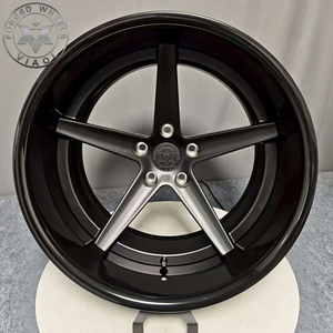 Nouvelles jantes en alliage forgé Viaol 4 pièces, finition satin noir, design concave 30 mm, déport profond, 5x114.3 5x120 C7 C8 RS6 RS7 pour voiture et remorque - Product Image 1
