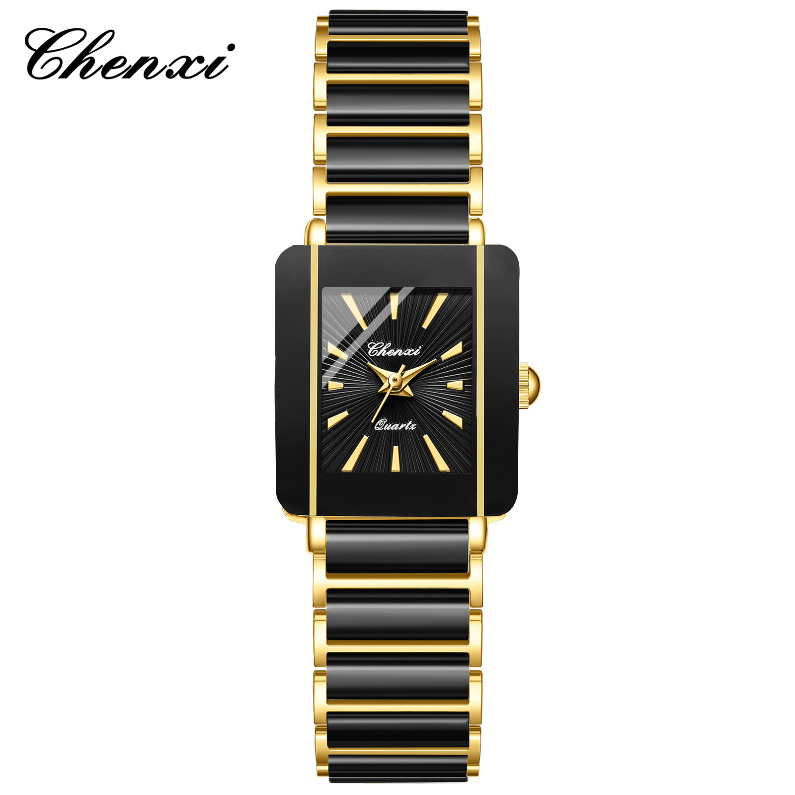 Montre femme or et noir
