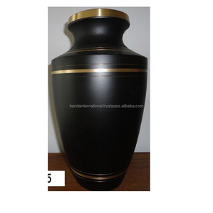 Urnas de aluminio funerarias de pirámides indias, urnas de metal Tringle Pyraminds Furnel con acabado dorado - Product Image 3