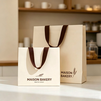 Sacs en papier de luxe personnalisés avec gaufrage artistique, réutilisables pour l'alimentation, estampage à chaud, sacs cadeaux, sacs de shopping entièrement imprimés, sacs de vente au détail avec logo personnalisé