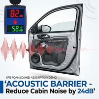 Coton insonorisant en feuille d'aluminium, tapis acoustique double couche pour porte de voiture, toit, capot, moteur