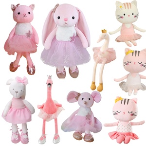 <span class=keywords><strong>Bailarina</strong></span> Animal gato conejito juguetes de peluche vestido de Ballet conejo Cisne flamenco Plushie muñecos de peluche Juguetes de peluche <span class=keywords><strong>bailarina</strong></span> - Product Image 1