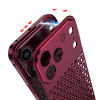 Étui de protection antichoc en alliage d'aluminium avec boucle pop-up et dissipation thermique pour iPhone 18 Pro Max, coque de refroidissement métallique 16 17