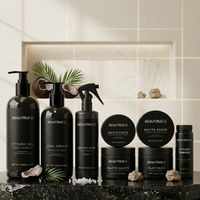 Poudre coiffante OEM personnalisée au sel marin pour hommes, cire capillaire, pâte mate, argile coiffante, fournitures de barbier, pommade forte tenue, gel, crème pour boucles