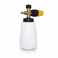 Lance à mousse haute pression portable avec bouteille de 1L, raccord rapide 1/4, design transparent, générateur de mousse réglable pour lavage de voiture