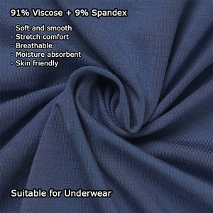 Shanhao mercerized <span class=keywords><strong>Viscose</strong></span> Spandex lạnh nhuộm vải 50S 30D 190gsm mềm chất liệu căng cho đồ lót - Product Image 2