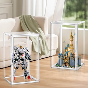 Thêm lớn trong suốt khởi động galoshes hiển thị bin Rack công suất lớn có thể gập lại Stackable giày hình tổ chức hộp - Product Image 1