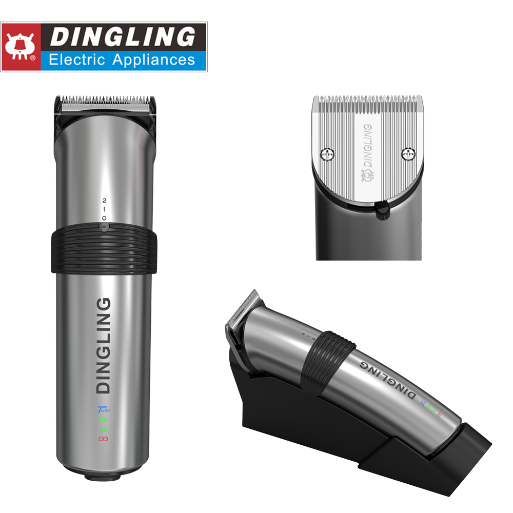 Dingling Rf-609 плюс отображения заряда батареи Поворотная лопасть Высокое качество профессии Беспроводная профессиональная машинка для стрижки волос набор