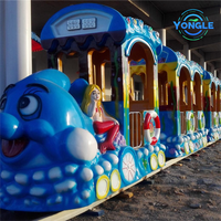Nouvelle conception de petites montagnes russes en forme de chenille à vendre / Manèges électriques sur rail pour enfants / Famille