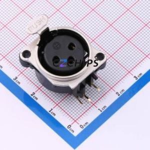 CT3-12AFAP-EP XLR Connector Through hole Component (THT) Connector 3P Female Right Angle Insert 6A - Product Image 1