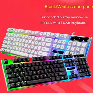 502-1 G21 Wired <b>USB</b> Full Size 104-Key English RGB Backlit Suspended Manipulator Feeling Home Game Luminous <b>Keyboard</b> - Product Image 2
