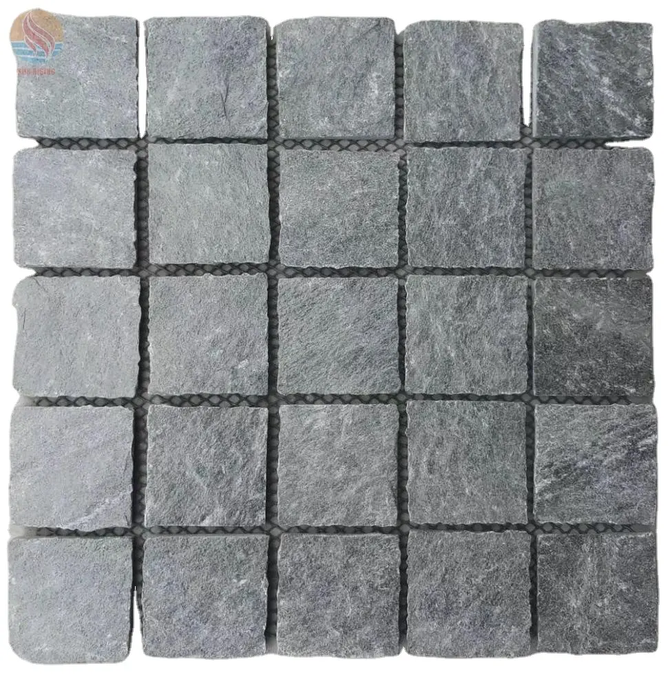 Natural Grey Slate Mozaïek Tegel Slate Patroon Voor Floor Bestrating