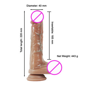Sexy Tools <strong>Silicone</strong> Material <strong>Huge</strong> <strong>Dildo</strong> with Bendable Flexible Clear Texture and Real Touch Feeling Penis for Spouses - Product Image 4