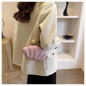 I-0589 Bolsos de Hombro de Moda para Mujer, Bolso Tipo Concha con Cadena, Lindo Bolso Pequeño con Lentejuelas, Monedero para Teléfono, Bolsos Cruzados con Cremallera - Product Image 6