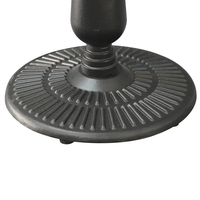 Table d'appoint ronde en bois de style industriel classique, base en fonte sculptée motif soleil pour les aménagements de cafés