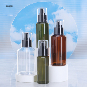 Chai đựng mỹ phẩm <span class=keywords><strong>PET</strong></span> nâu 100ml có sẵn, chai trong suốt với vòi bơm đen, chai lotion 150ml dùng cho serum dưỡng da - Product Image 5