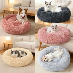Cama Redonda Ecológica para Perros, de Felpa, Cálida para Invierno, Diseño Clásico a Cuadros, con Funda Extraíble y Lavable - Product Image 2