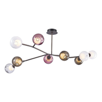 Lustre en verre nordique contemporain moderne et simple avec hauteur réglable pour escalier en colimaçon et villa pour maison et hôtel