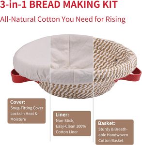 Panier de Fermentation de Pain de Luxe pour la Maison - Panier de Rangement Tressé Écologique pour la Pâte, Style Européen, Bleu - Product Image 2