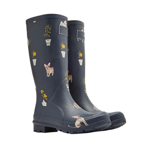<span class=keywords><strong>Stivali</strong></span> <span class=keywords><strong>da</strong></span> <span class=keywords><strong>Pioggia</strong></span> alla Moda <span class=keywords><strong>per</strong></span> Donne in Gomma Naturale Morbida e Flessibile con Fodera Stampata Nera - Product Image 1