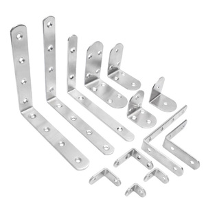 Wholesale Stainless Steel 90 Degree L‑Shape <b>Corner</b> Bracket Round End Furniture <b>Cabinet</b> Wall Mount Support Connecting Hardware - Product Image 3