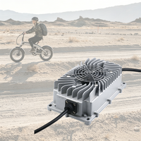 Chargeur intelligent LNLEE 73V 8A pour trottinette électrique, chargeur universel pour batterie lithium 60V, base d'alimentation intelligente à 3 étapes pour moto tout-terrain