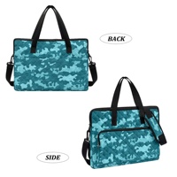 Sacoche pour ordinateur portable 15-16 pouces, fine et légère, personnalisable, sac messager et bandoulière avec compartiment rembourré et sangle pour trolley