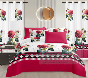 Drap De Thắp Sáng 8 Miếng Rideaux Drap 8 Miếng Tấm Cho Giường Vua Kích Thước 8 Pcs Bộ Đồ Giường Tấm Với Rèm Cửa - Product Image 3