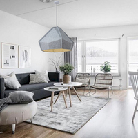 Lampe suspendue en feutre sur mesure, abat-jour en tissu PET recyclé pressé à chaud, lumière d'ambiance moderne et minimaliste pour salon et bureau