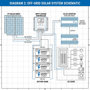 Sistema de Energía Solar Híbrido de 5000W con Batería de 51.2V 10kWh IP65, Sistema de Energía Solar Fuera de la Red para el Hogar - Product Image 2