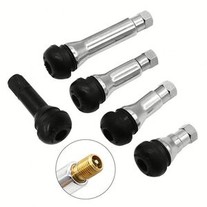 Pièces automobiles Tr412c-tr418c, valve de roue en aluminium et caoutchouc naturel sans chambre à air, remplacement pour tiges de valve de pneu de voiture - Product Image 1