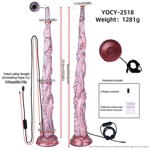 Cámara Endoscópica YOCY, Tapón Anal de Silicona con Visualización en Tiempo <span class=keywords><strong>Real</strong></span>, Dildo con 8 Luces LED, Resistente al Agua IP6, Juguete Sexual para Exploración Adulta - Product Image 2