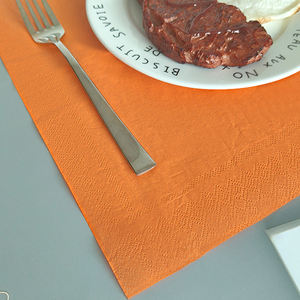 Pour serviettes de table imprimées en relief jetables 2 plis certifiées FSC, paquet plié de serviettes en pâte de bois vierge colorée pour <span class=keywords><strong>Cockta</strong></span> - Product Image 6