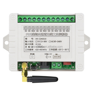 Fsk 4 kênh 10A <span class=keywords><strong>relay</strong></span> DC <span class=keywords><strong>12V</strong></span> 24V 36V 220V 420-450MHz không dây điều khiển từ xa chuyển Receiver Transmitter cho đèn động cơ - Product Image 6