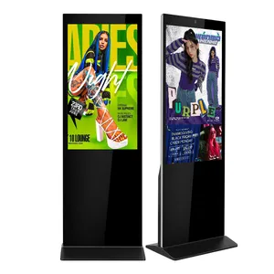 Soporte interactivo para suelo, cartel Digital, quiosco Android, pantalla táctil Led, Monitor de publicidad comercial