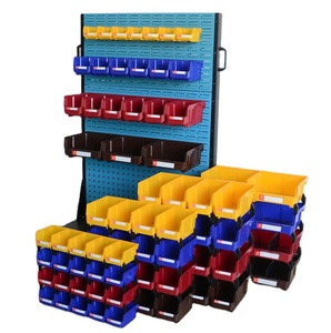 Plastic mountable hanging bin for warehouse use
