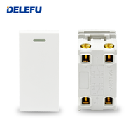 Prise murale modulaire DELEFU DIY avec modules USB-C et Schuko interchangeables 16A 250V pour usage domestique/bureau Blanc