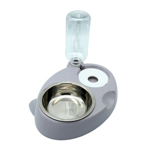 Distributeur automatique de nourriture et d'eau pour animaux de compagnie, bols en acier inoxydable, amovibles, lavables au lave-vaisselle, anti-éclaboussures pour chats et chiens - Product Image 3