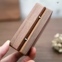 Boîte à bijoux miniature haut de gamme personnalisée en bois, boîte de rangement en bois faite à la main, emballage écologique et recyclable pour montres et bijoux